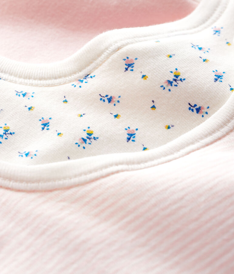 Baby Girls' Ribbed Bibs - 3-Piece Set multicolor