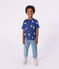 Children's short-sleeved seagull print cotton T-shirt CREPUSCULE /MULTICO