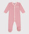 Babies' plain cotton pyjamas CHARME pink