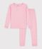 Children's snug-fitting printed cotton pyjamas pink/multicolor
