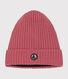 Children's polar fleece-lined knitted beanie hat