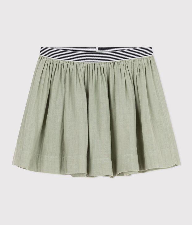 Girls' Cotton Gauze Skirt green