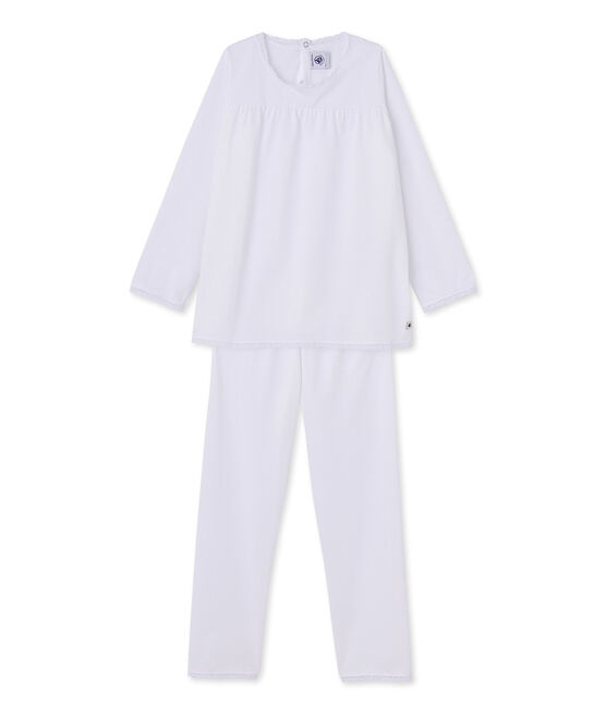 Pyjama fille à pois ECUME white