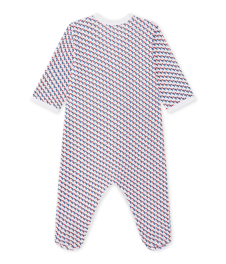 Baby boy's print sleepsuit white/multicolor