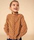 Girls' soft floral velvet blouse