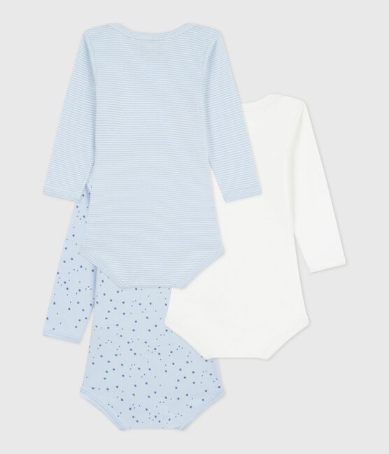 Pack of babies' long-sleeved star-print cotton bodies variante 1
