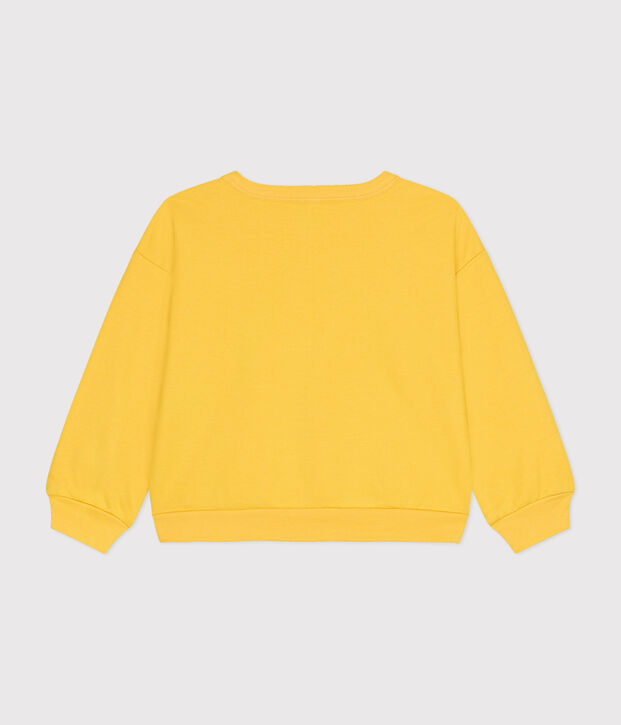 Girls' Lightweight Fleece Sweatshirt yellow