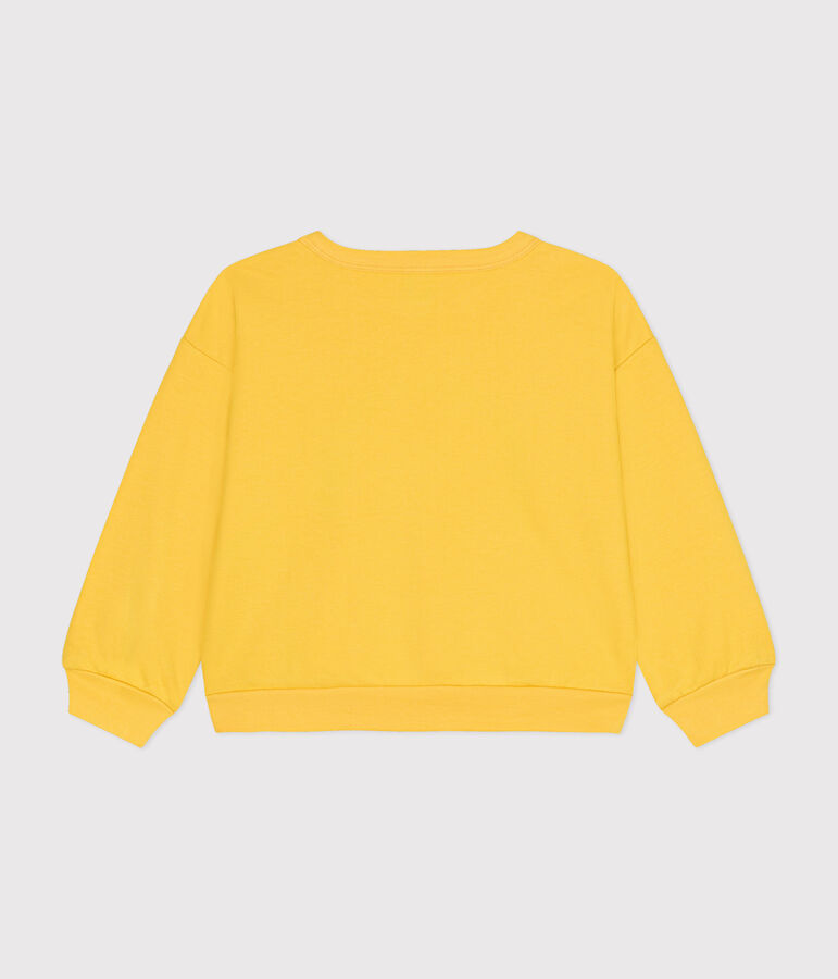 Girls' Lightweight Fleece Sweatshirt yellow