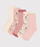 Children's floral cotton socks - 5-pack variante 1