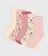 Children's floral cotton socks - 5-pack