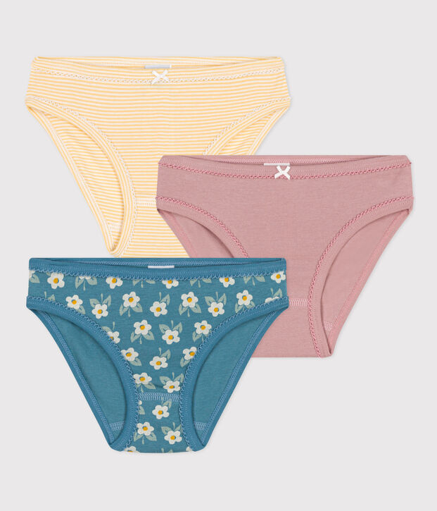 Girls' Flower Cotton Briefs - 3-Pack multicolor
