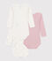 Pack of babies' long-sleeved floral-print cotton bodies variante 1