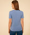 Women's Iconic Cotton Round Neck T-Shirt BEACH blue