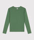 Women's plain rib knit long-sleeved Iconic T-shirt