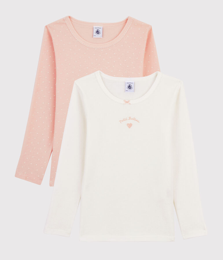 Girls' Long-sleeved Heart T-Shirt - 2-Piece Set multicolor