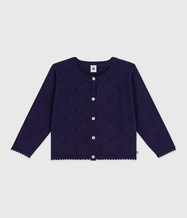 Children's plain cotton cardigan SOIR