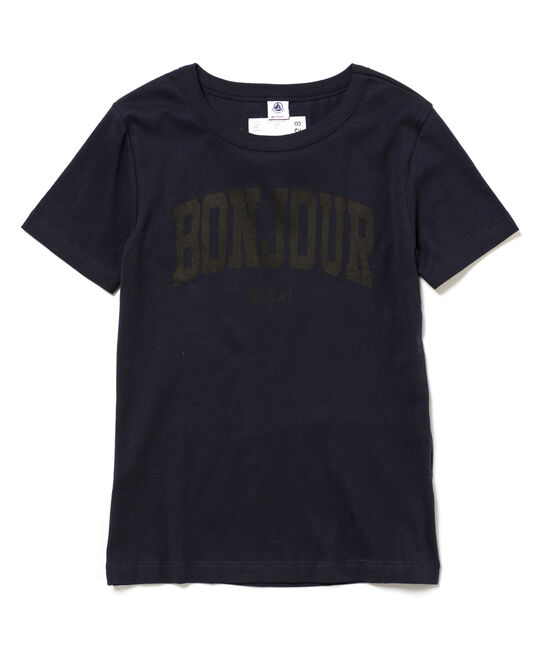 Tee-shirt manches courtes col rond femme SMOKING blue
