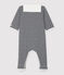 Babies' Stripy Organic Cotton Sleepsuit with Sailor Collar SMOKING blue/MARSHMALLOW white