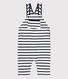 Babies' Stripy Thick Jersey Breton Dungarees