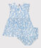 Babies' cotton dress and bloomers with a blue cherry print MARSHMALLOW blue/PORCELANA