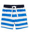Baby boys' striped beach shorts RIYADH blue/MARSHMALLOW white