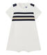 Baby boy's short-sleeved striped romper