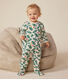 Babies' Christmas tree print pyjamas in brushed fleece