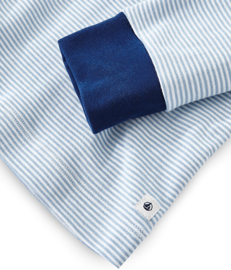 Boys' Ribbed Pyjamas blue/white