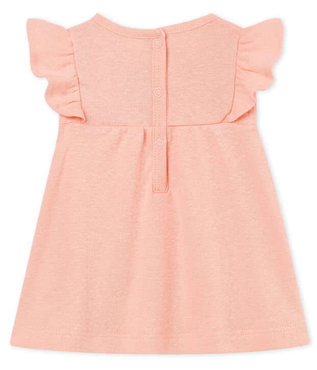 Baby girls' cotton/linen blouse pink