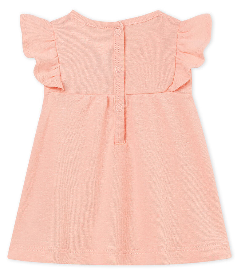 Baby girls' cotton/linen blouse pink