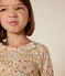 Little girls' long-sleeved tube knit dress AVALANCHE white/MULTICO