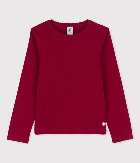 Children's Unisex Long-Sleeved T-Shirt SANGRIA red