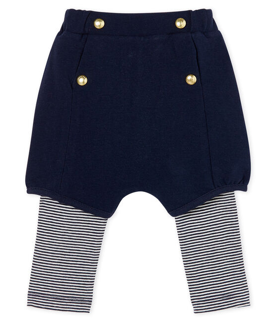 Baby Girls' Leggings with Shorts SMOKING blue/MARSHMALLOW white