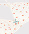 Girls' Flower Cotton and Elastane Padded Bra MARSHMALLOW white/MULTICO white