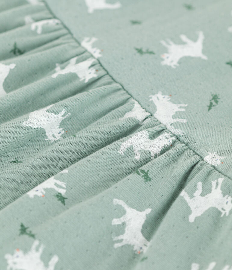 Babies' Long-Sleeved Patterned Tube Knit Dress green/multicolor