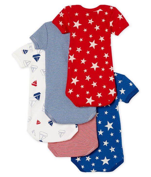 Baby Boys' Short-Sleeved Bodysuit - Set of 5 multicolor