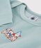 Babies' plain velour popper-free pyjamas green