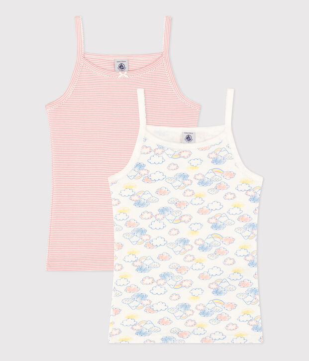 Children's Rainbow Cotton Vests - 2-Pack multicolor