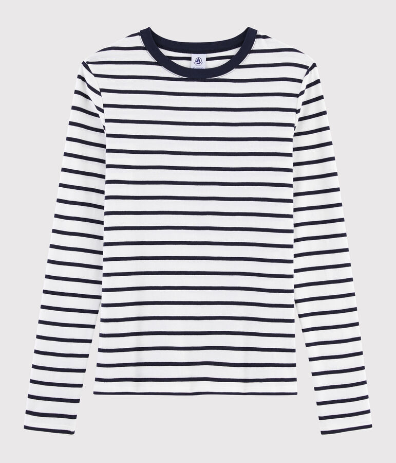 Women's iconic round neck T-shirt white/blue