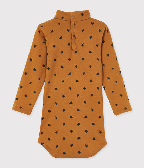 Unisex Babies' Long-Sleeved Roll-Neck Bodysuit CUIVRE /CAPECOD
