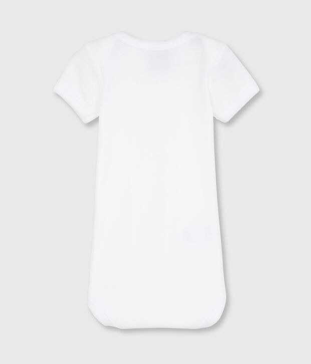 Babies' White Short-Sleeved Bodysuit white