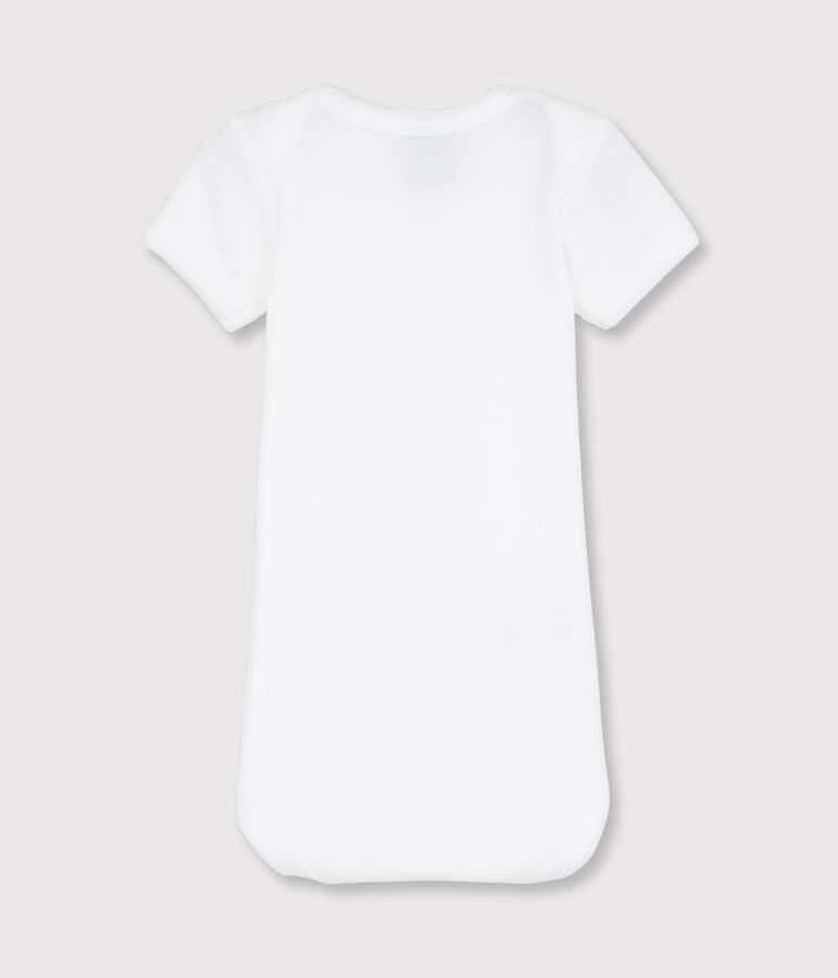 Babies' White Short-Sleeved Bodysuit white