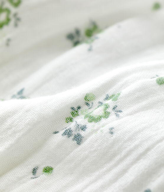 Babies' Organic Cotton Gauze Bloomers MARSHMALLOW white/MULTICO white