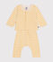 Babies' two-piece set in brushed fleece AVALANCHE yellow/DAISY white