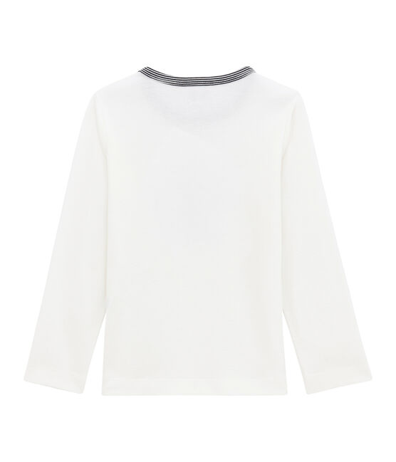 Little boy's long sleeved T-shirt MARSHMALLOW white