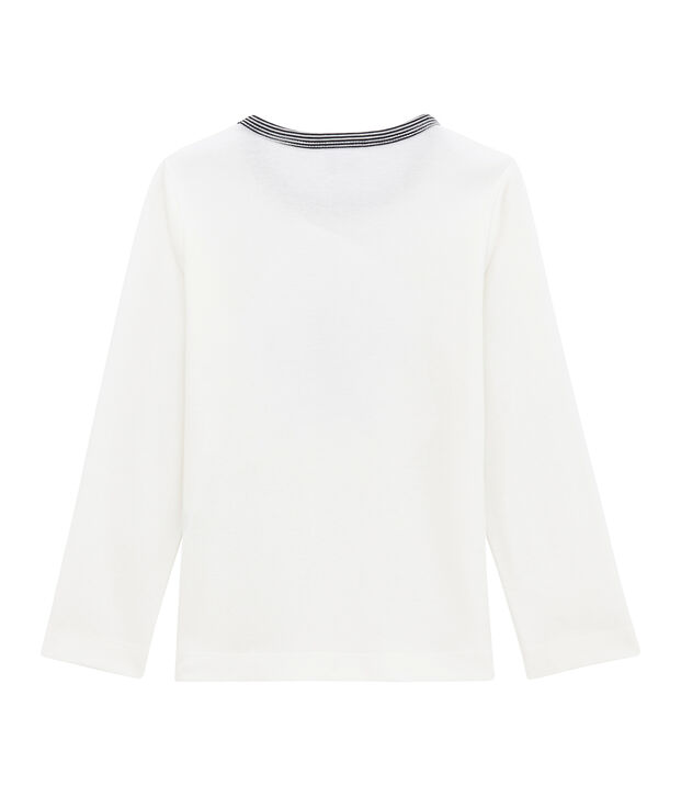 Little boy's long sleeved T-shirt white