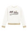 Girl's sweatshirt MARSHMALLOW white/DORE yellow