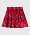 Girls' Printed Poplin Skirt TERKUIT red/MULTICO white