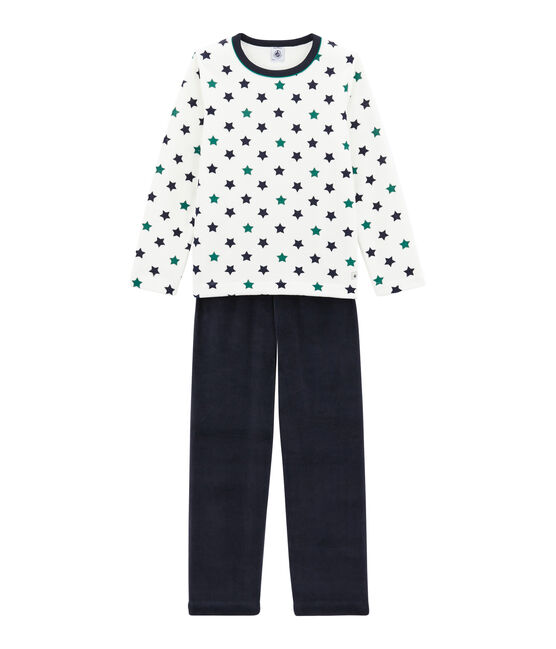 Little boy's pyjamas SMOKING blue/MULTICO white