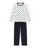 Little boy's pyjamas SMOKING blue/MULTICO white